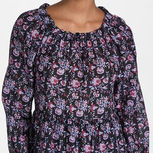 Xirena Black floral Mini dress size XL NWT